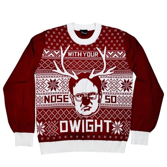 The Office Other - The Office Medium Dwight Christmas Sweater Ugly Work